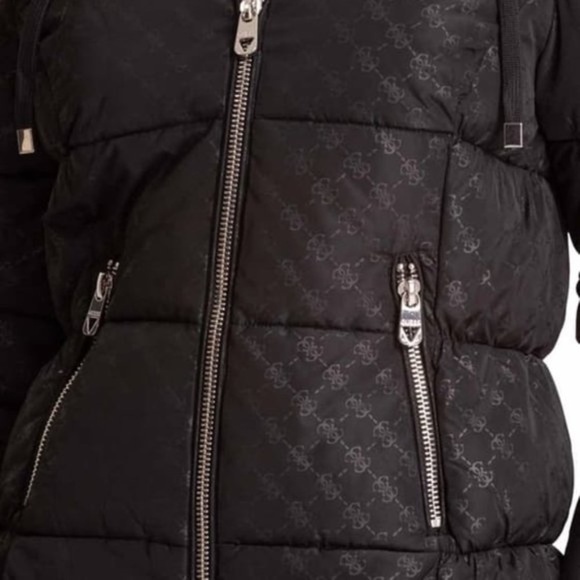 NEW GUESS Nataly Logo Puffer Women's Jacket - Picture 10 of 10